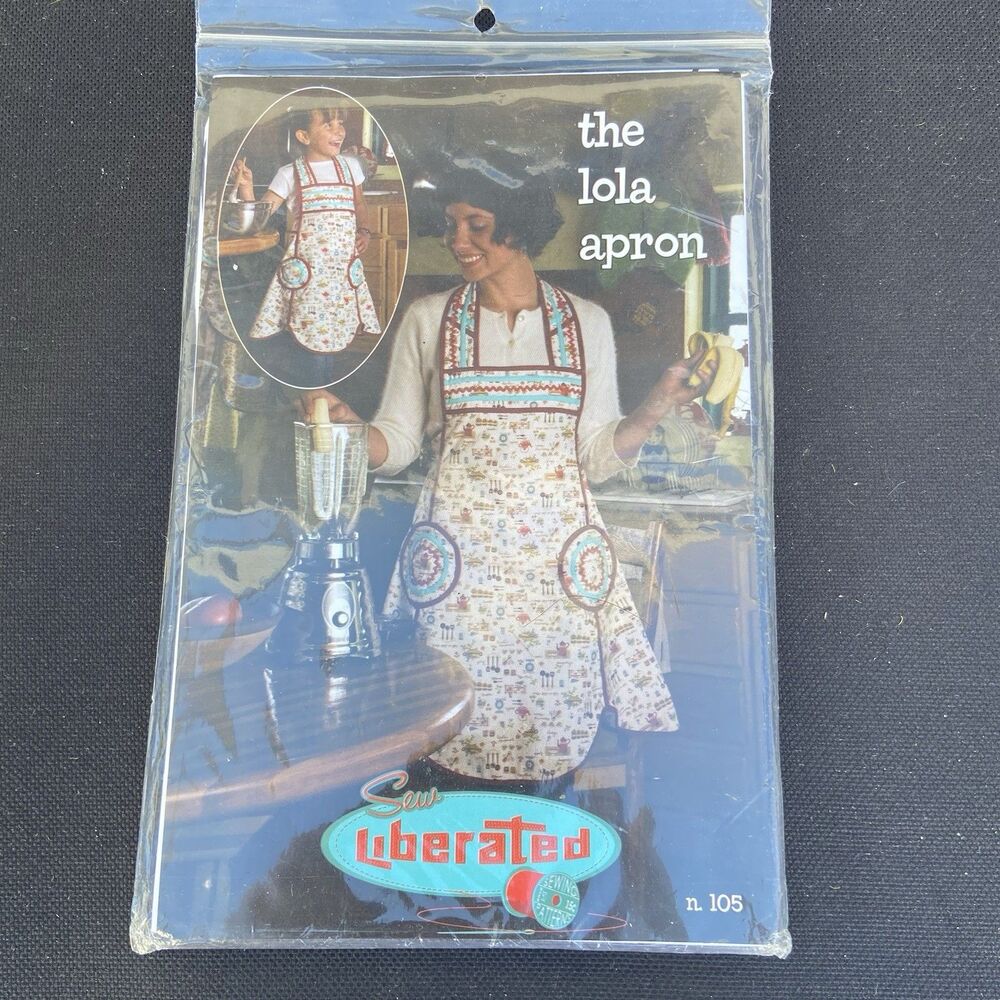 Sew Liberated Lola Apron Sewing Pattern 105 Mother Daughter Retro Kitchen Apron
